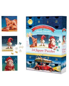 Christmas Funny Animals pussel (Julkalender)